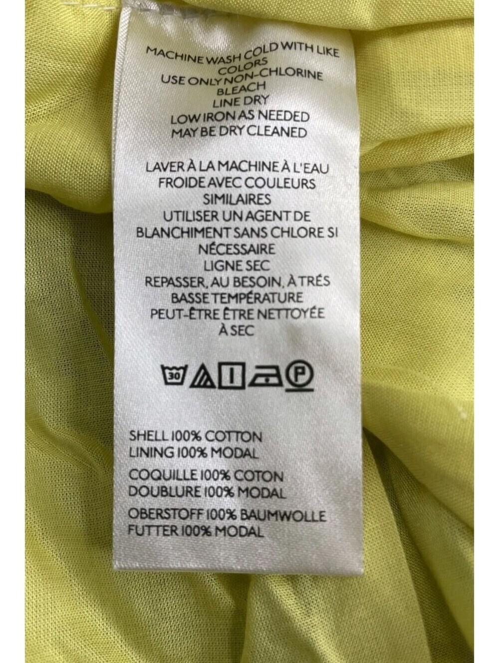 Anthropologie Peregrine Dress XS NWT Yellow Citrus Floral Midi Smocked Cotton Po - Picture 8 of 10